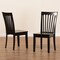 Baxton Studio Minette Modern and Contemporary Transitional Dark Brown Finished Wood 2-Piece Dining Chair Set 180-11426-Zoro - alternate 8